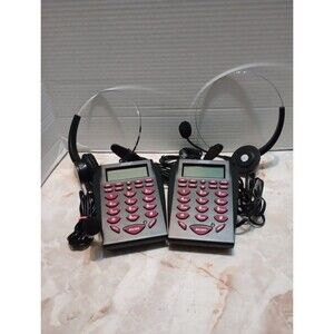 Lot Of 2 AGPTEK Call Center Dialpad Headset Telephone Set Model HA0098D